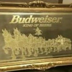 Rare Vintage Clydesdale Budweiser Mirror